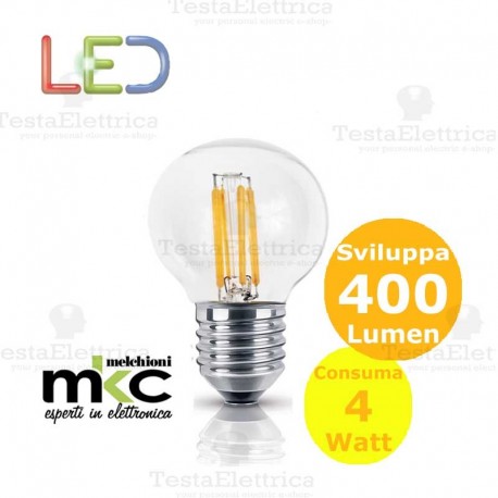 Lampadina filo led trasparente attacco edison