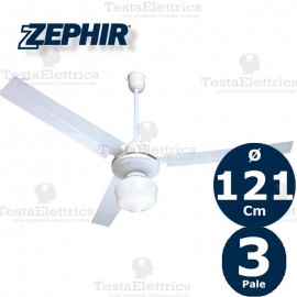 Ventilatore da soffitto bianco con luce ZFS8123 Zephir