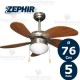 Ventilatore da soffitto Legno con luce Zephir