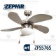 Ventilatore da soffitto Silver con luce Zephir