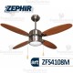 Ventilatore da soffitto Legno con luce Zephir