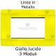 Placca in Metallo Giallo compatibile con serie Bticino Matix 