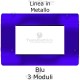 Placca in Metallo Blu compatibile con serie Bticino Matix 