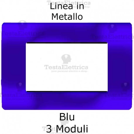 Placca in Metallo Blu compatibile con serie Bticino Matix 
