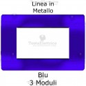 Placca in Metallo Blu compatibile con serie Bticino Matix