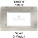 Placca in Metallo Silver compatibile con serie Bticino Matix