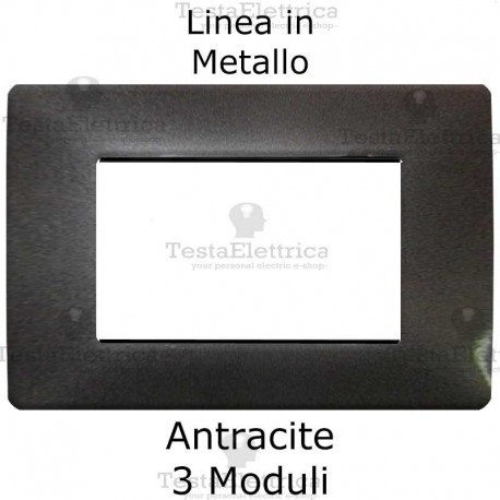 Placca in Metallo Antracite compatibile con serie Bticino Matix 