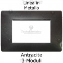 Placca in Metallo Antracite compatibile con serie Bticino Matix