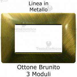 Placca in Metallo Ottone Brunito compatibile con serie Bticino Matix