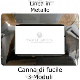 Placca in Metallo Canna di fucile compatibile con serie Bticino Matix