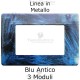 Placca in Metallo Blu antico compatibile con serie Bticino Matix