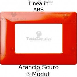 Placca in ABS Arancio Scuro compatibile con serie Bticino Matix