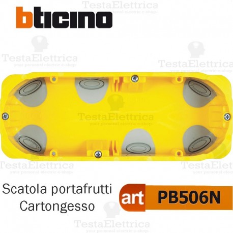 Scatola da incasso cartongesso portafrutti 6/7 moduli PB506N bticino
