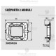 Supporto 2 moduli Bticino Matix