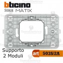 Supporto 2 moduli centrati Bticino Màtix