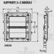 Supporto 3+3 moduli Bticino Màtix
