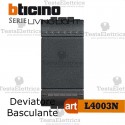 Deviatore 1P 16 AX 250 Vac Antracite Bticino LivingLight