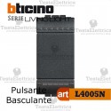 Pulsante 1P NO 10 A 250 Vac - Antracite Bticino LivingLight