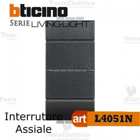 Interruttore profondità ridotta Antracite Bticino LivingLight