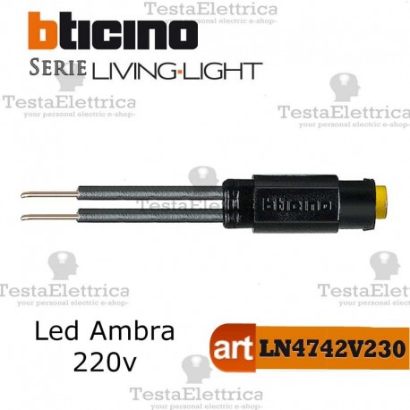 Spia Led Ambra 230Vac per moduli Basculanti Bticino