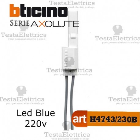 Spia Led Blu 230Vac per moduli Assiali Bticino