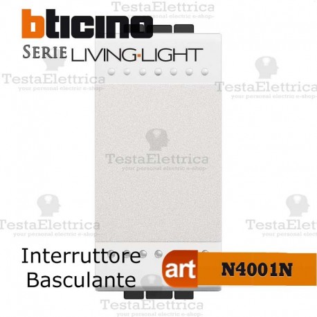 bticino n4001n Interruttore Bianco LivingLight