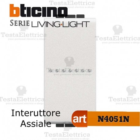 Interruttore assiale 1P Bianco Bticino LivingLight