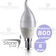 Lampadina a led fiamma 8 Watt E14 Stone