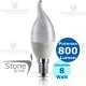 Lampadina a led fiamma 8 Watt E14 Stone