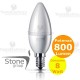 Lampadina a led candela 8 Watt E14 Stone