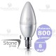 Lampadina a led candela 8 Watt E14 Stone