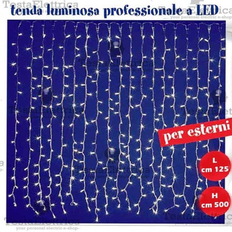 Tenda Luminosa a Led pofessionale 3 metri prolungabile RosaChristmas
