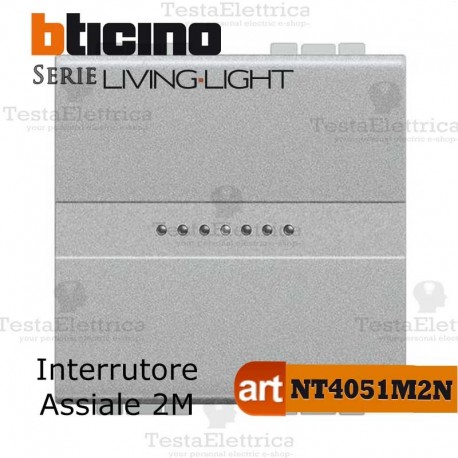 Interruttore 1P 2 moduli Bticino LivingLight Tech