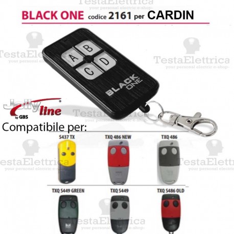 Telecomando compatibile CARDIN auto apprendente BlackOne