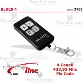 Radiocomando universale auto apprendente codice fisso black 4 jolly line