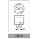 Faretto led GU10 220V 7 Watt MR16 dikled Lampo
