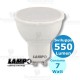 Faretto led GU10 220V 7 Watt MR16 dikled Lampo