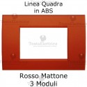 Placca in ABS Rosso Mattone compatibile con serie Bticino Matix