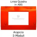 Placca in ABS Arancio compatibile con serie Bticino Matix