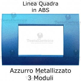 Placchetta Azzurro Metallizzato compatibile con serie Bticino Matix