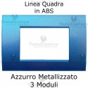 Placca in ABS Azzurro Metallizzato compatibile con serie Bticino Matix