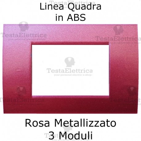 Placchetta rosa metallizzato compatibile con serie Bticino Matix