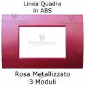 Placca in ABS Rosa Metallizzato compatibile con serie Bticino Matix