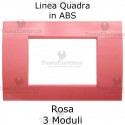 Placca in ABS Rosa compatibile con serie Bticino Matix