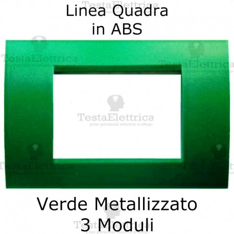 Placchetta verde metallizzato compatibile con serie Bticino Matix