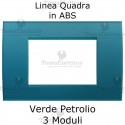 Placca in ABS verde petrolio compatibile con serie Bticino Matix