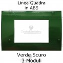 Placca in ABS verde scuro compatibile con serie Bticino Matix