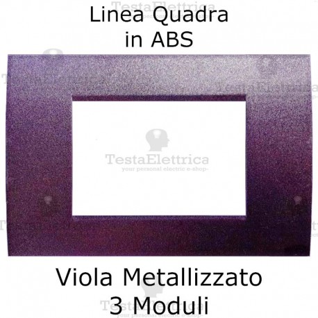 Placchetta viola metallizzato  compatibile con serie Bticino Matix
