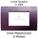 Placca in ABS viola metallizzato compatibile con serie Bticino Matix