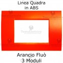 Placca in ABS Arancio Fluò compatibile con serie Bticino Matix